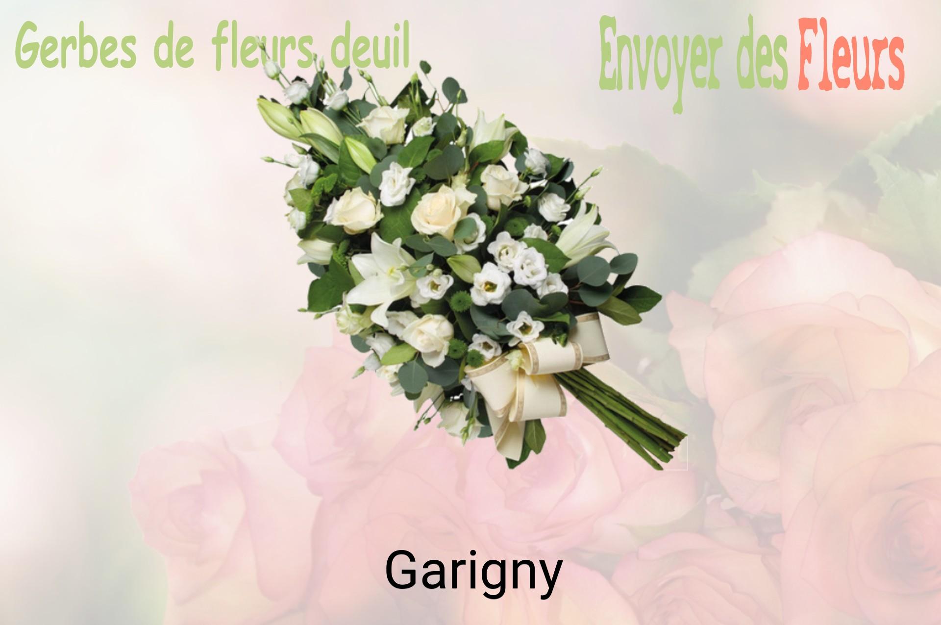 Gerbe de fleurs de deuil livrée à Garigny